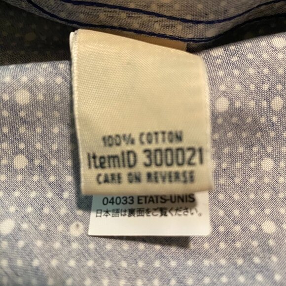 LL Bean Women's Wrinkle Free Bu Shirt Size XXS Petite Blue Polka Dot - Picture 7 of 7